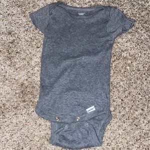 Organic charcoal grey onesie